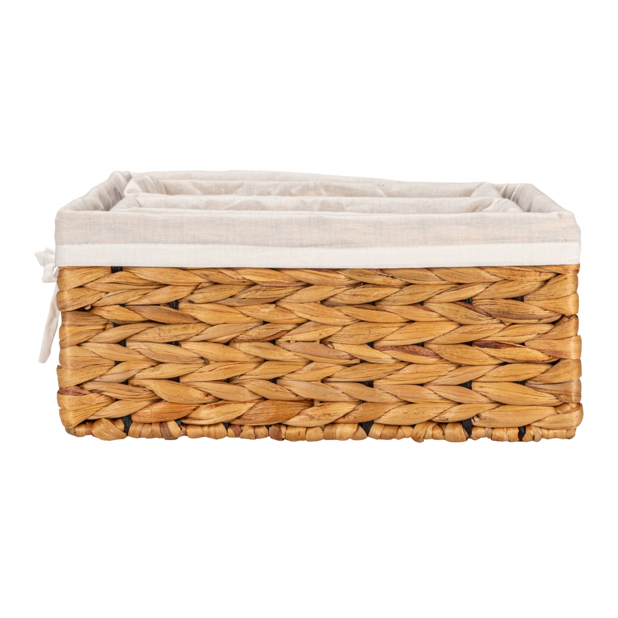 Water Hyacinth Wicker Basket Set